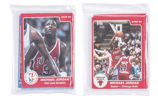 1984-1986 Star Basketball Bagged Sets (24 Different) – Featuring Three Michael Jordan Rookie Cards